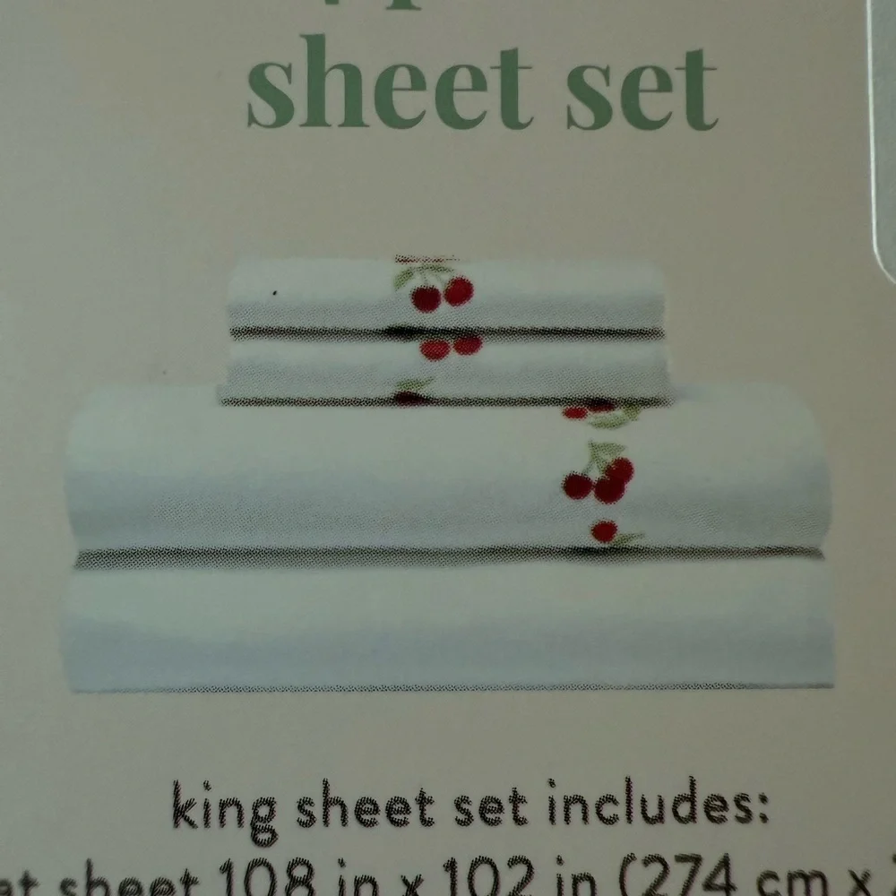 🍒🍒Peri Home cherry 🍒 king Sheet Set🍒🍒